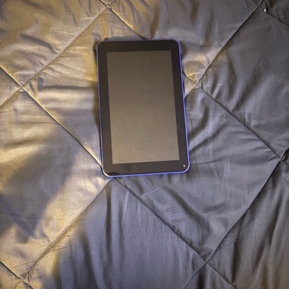 Blue Tablet Polaroid